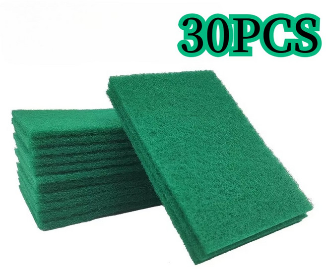10 20 30PCS 주방 가정용 세척 스크럽 재사용 직사각형 오일 요리 제거 냄비 패드 식기 청소 가능한 녹색