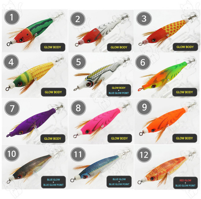 데스페라도 이카파티 3종 EX70 수평에기 갑오징어 한치 오징어 문어 쭈꾸미, 1세트, 1번+2번+3번