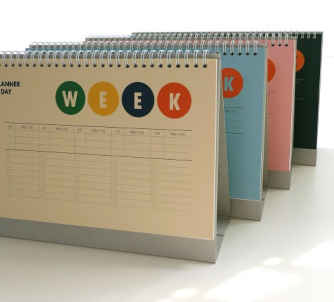 건망증GMZ 탁상용 스터디플래너 WEEK 4권세트(계획표 체크리스트 투두리스트), 골고루 4권