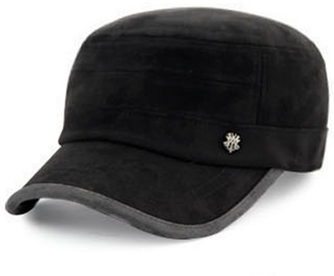 겨울 중년 남성 스웨이드 배색 귀달이 군모 모자