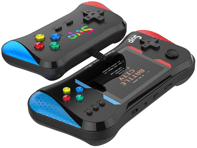 PYHO 미니게임기 휴대용 게임기 500 IN 1 빈티지 클래식 크리에이티브 게임기, 2입용 팬텀 블랙