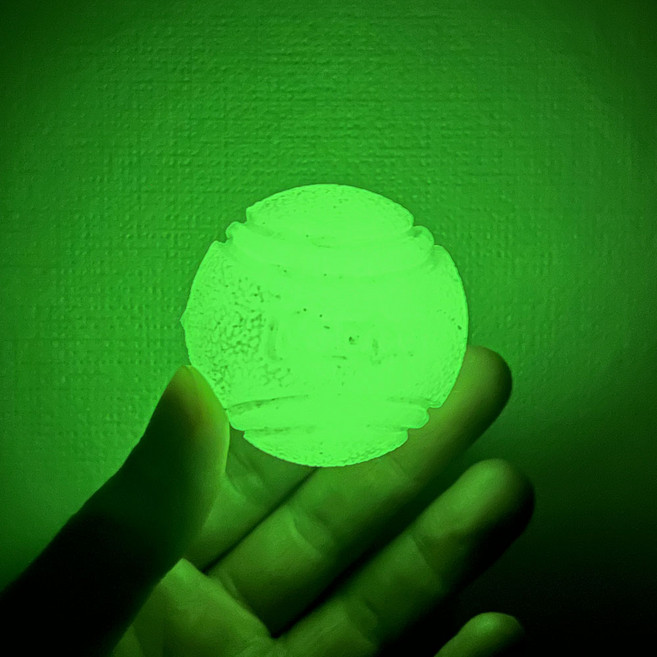 몽이네 강아지 야광 만득이 공, 1개, 투명(야광)