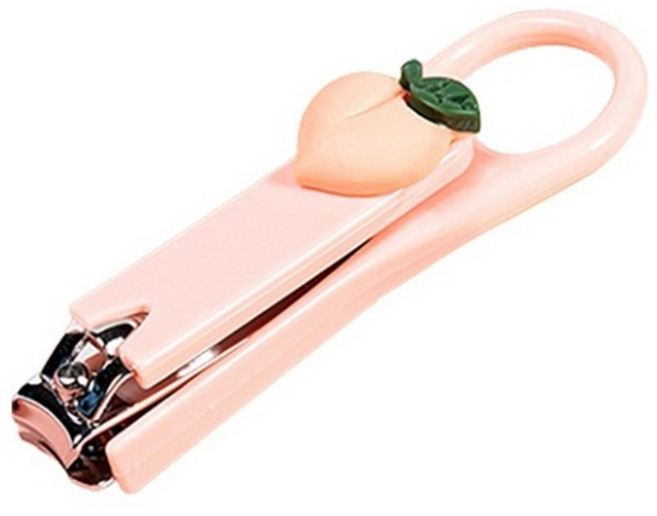 올샵 귀여운 캐릭터 미니 손톱깎이, 복숭아, 1개