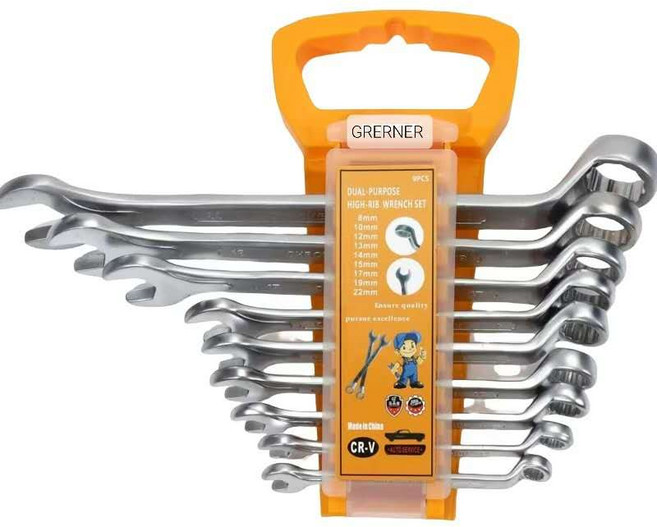 그레이나 양용 옵셋 렌치 9종 세트 8-22mm 차량정비용 고강도 공구, 1세트