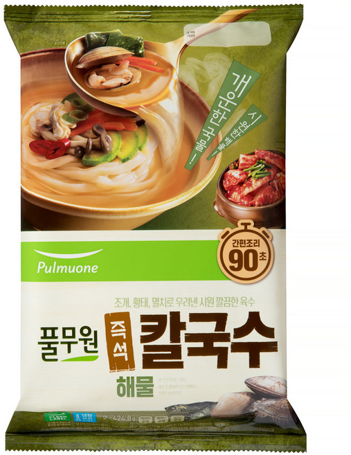 즉석해물칼국수 풀무원 냉장 424.8g x 4, 4개