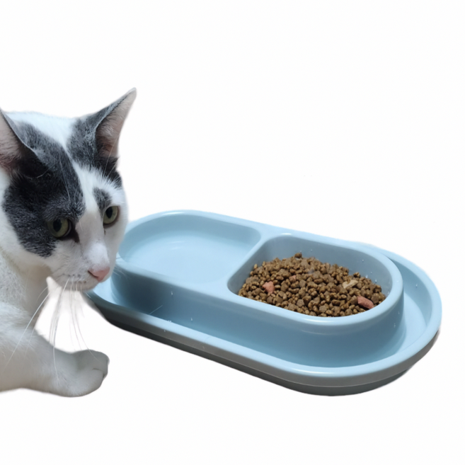 길고양이 밥그릇 식기 개미 벌레 해충 방지 퇴치 길냥이 사료그릇 물그릇 급식소, 그레이(S), 1개