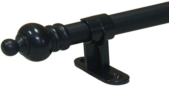 한국레일갤럭시 15mm 레이스 커튼봉 커텐봉, 블랙