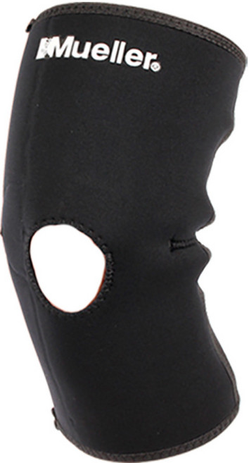 뮬러 오픈형 무릎슬리브 무릎보호대 무릎아대 434 슬개골보호대, 블랙, 1개