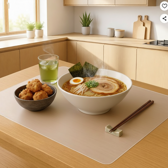 조이쥬드 테이블 실리콘 식탁 매트, 1개, 40x60cm, 투명색