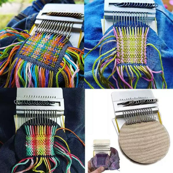 6가지 크기 미니 뜨개질틀 휴대용 니팅 및 직조 도구 옷 수선 및 구멍 수리용 DIY 비상 직물 수선 키트, 05 12 needle