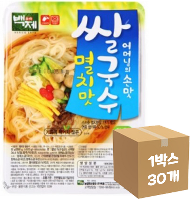 백제 즉석쌀국수, 92g, 30개