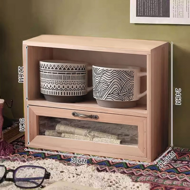 일공이오마켓 원목미니진열장 원목진열장 장식장가구 원목3단진열장 화분진열대 원목수납장, 로그색상1칸1단