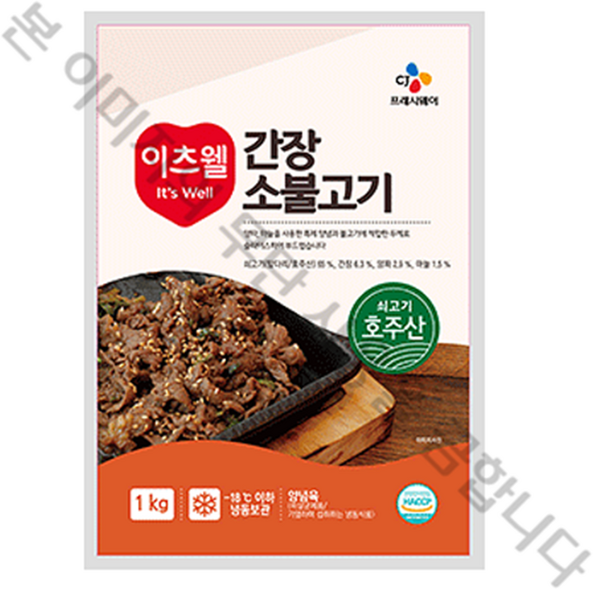이츠웰 간장 소불고기, 2개, 1kg