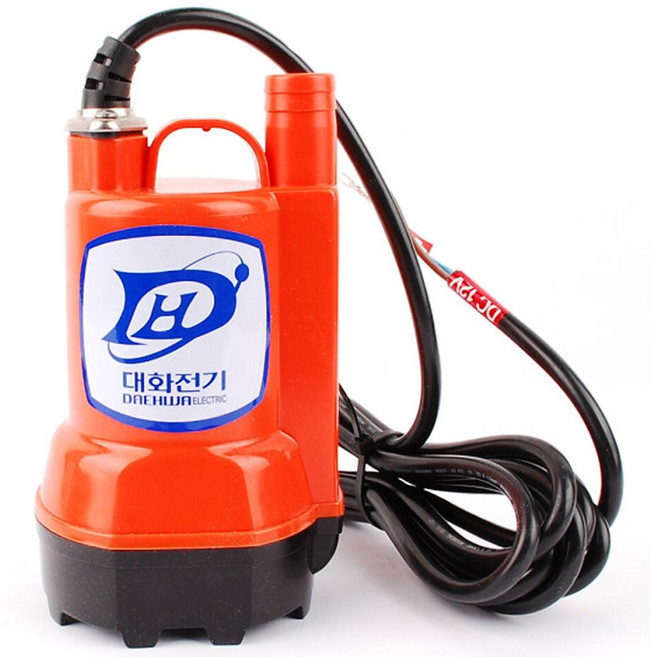 대화 수중펌프 양수기 배수용 소형펌프 DC 24V 배터리연결용 DPW75-24