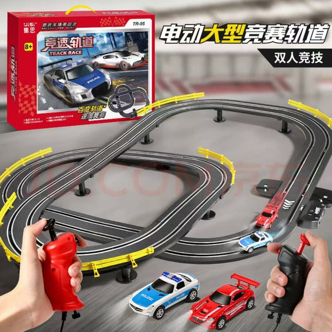 集思 電動賽車軌道, 1個, 電動競速軌道遙控車   4.1米  2小車