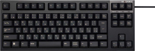 REALFORCE R3S 키보드 유선 텐키리스 45g 일본어 배열 블랙 R3SC11