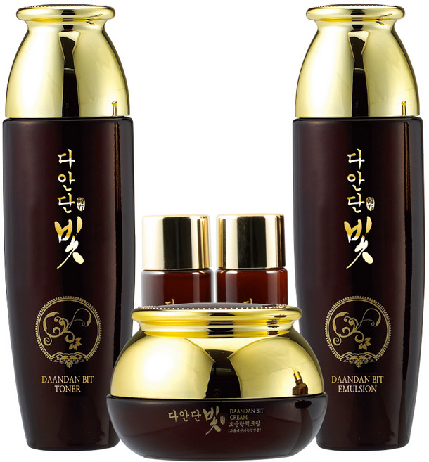 다안단 빛 명품 한방화장품 3종세트(스킨 +로션 +크림 +스킨샘플 +로션샘플), 1세트