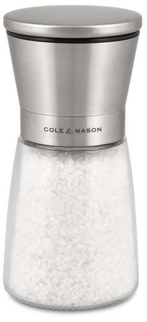 Cole & Mason Sunderland 바다 소금용 14cm(5.5인치) 소금 밀 세트 - 미적 소금 분쇄기 - 주방 및 가정 필수품 - 리필 가능한 소금 밀 그라인더 -, Acrylic Salt Mill