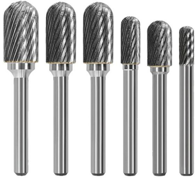 생크 초경 로터리 파일 라우터 버 원통형 비트 엔드 밀링 커터 목공 드릴링 금속 조각용 6mm 1 개, 04 12mm shank