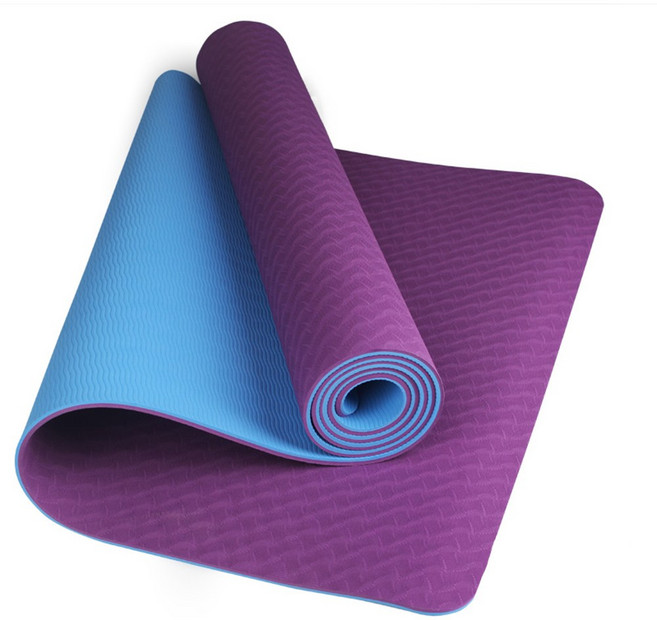 Hommy Nest TPE 요가매트 필라테스매트 와이드 홈트용 안밀리는 방음 충격방지 친환경 냄새없는 6MM HN-YGMTPE11A, 1개, 진보라색