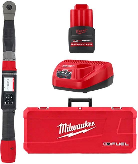 밀워키 M12 ONEFTR12-251C 디지털 토크렌치 12V 2.5Ah 고출력 배터리 1개 세트
