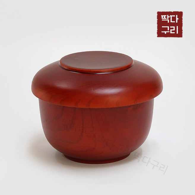 딱다구리 물푸레나무 원목제기 밥그릇+뚜껑, 1개, 단품