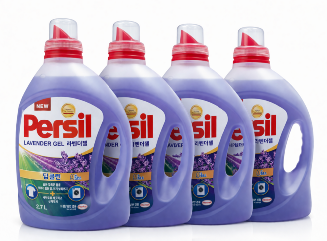 퍼실 엑스퍼트 실내건조 라벤더 겸용 액상세제 본품, 2.7L, 4개