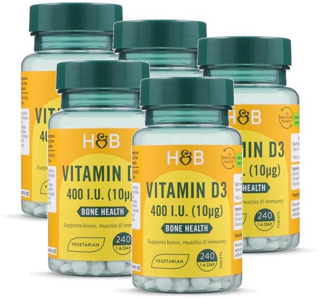 홀랜드앤바렛 비타민 D3 400IU 본 헬스 타블렛 Holland & Barrett Vitamin D, 5개, 240정