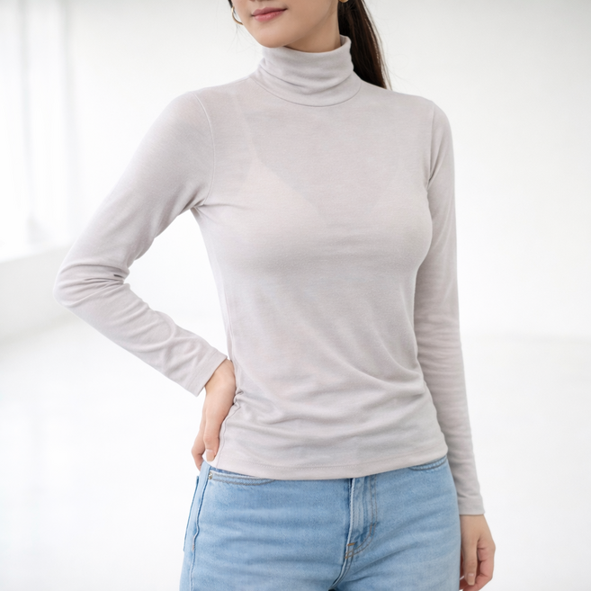 와폰 국내제작 모달핏 15컬러 베이직 슬림 폴라티 ZTC155