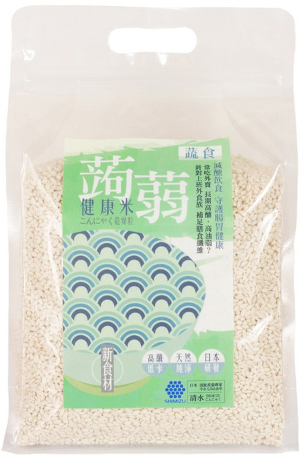 蒟蒻食研 清水蒟蒻健康米(蔬食)- 低卡高纖 健康輕食新選擇, 1.2kg, 1個