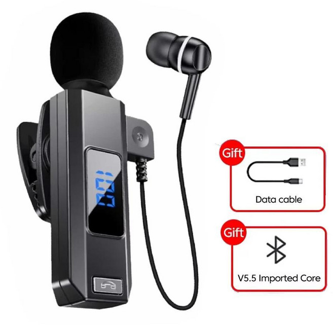 골전도보청기 음성 증폭기 블루투스 보청기 5.5 라발리에 헤드폰 무선 이어버드 마이크 포함 HD 통화 소음 차단 이어폰 스포츠 하이파이 헤드셋, [02] 1 Earphone, 1개