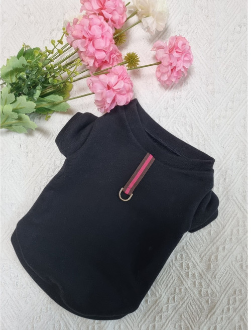 영티크몰 국산 자체제작 도톰한 순면 강아지옷 사계절 간절기 티셔츠 맨투맨 외출복, 1개, 블랙