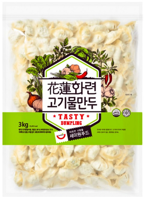 화련고기물만두, 3kg, 1개