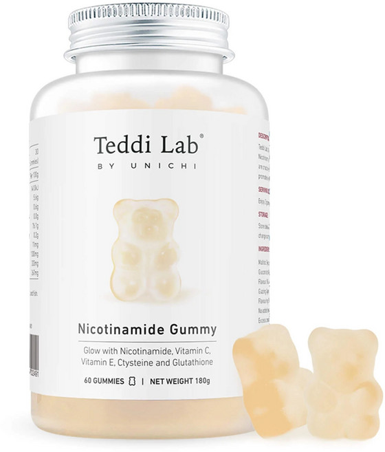 Teddi Lab by Unichi 菸鹼醯胺 小熊軟糖 維生素C 維生素E, 180g, 1個