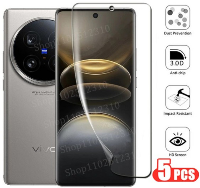 보호 하이드로겔 필름 유리 아님 VIVO X100 Ultra 90 80 70 60 50 Pro Plus IQOO V30 S12 용 스크린 개, 01 번들 20, 22 For VIVO V30