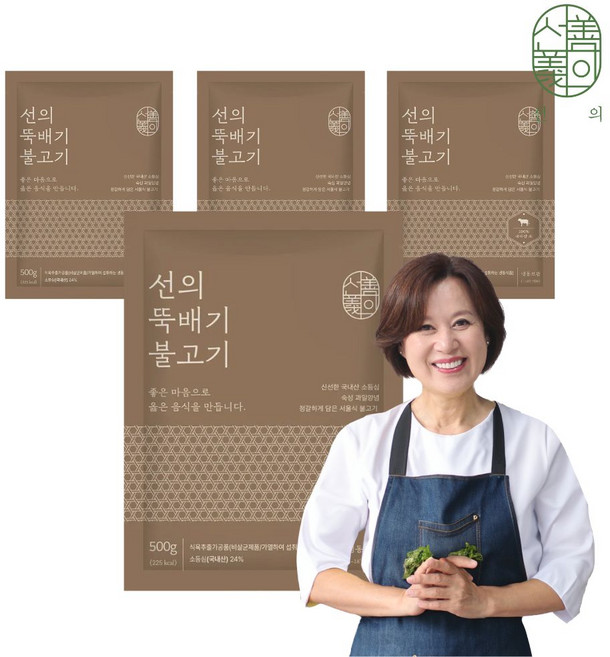 박미선의 국내산 등심 특 뚝배기불고기 (냉동), 4개, 500g