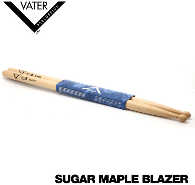 VATER 베이터 드럼스틱 슈가 메이플 블레이저 BLAZER (VSMBW) 미국산 드럼채 타악기소품부품 DRUM STICK, 내츄럴, 1세트