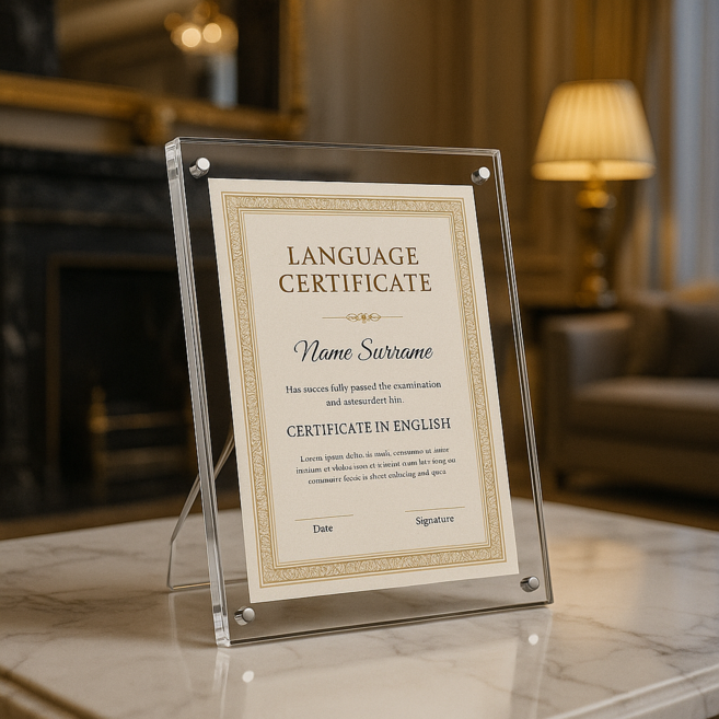 유니팡 사각 마그네틱 가로세로형 전시 테이블 인테리어 아크릴 스탠드 액자, 1개, 투명