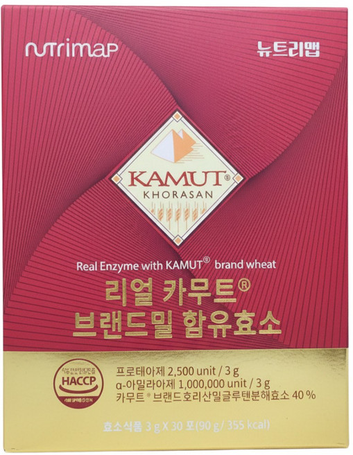 뉴트리맵 리얼카무트브랜드밀함유효소 3g, 2세트, 90g