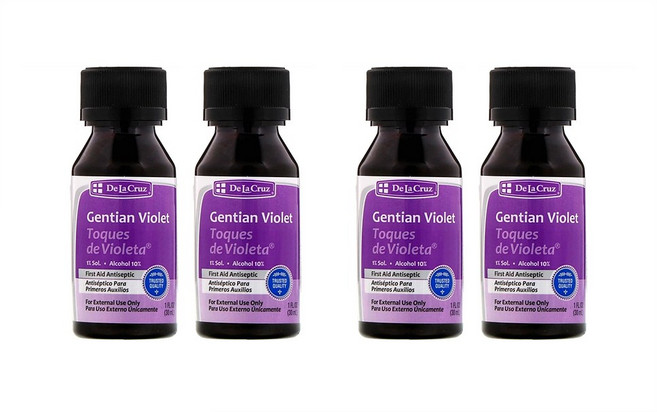 De La Cruz Gentian Violet 데 라 크루즈 젠티안 바이올렛 1oz(28g) 4팩, 1개, 1ml