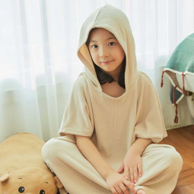[평일당일출고] KC인증원단 100% 국내생산 저학년 고학년 나인아워즈 친환경원단 비치 가운 물놀이 키즈 주니어 초등학생 목욕가운 수영장가운 호탤가운 워터파크 캠핑가운