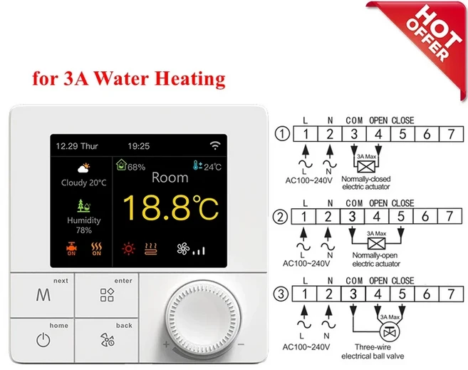 바닥 난방 Wi-Fi 온도 조절기 물 및 전기 가스 보일러용 홈 컨트롤러 스마트 투야 알렉사 구글 220V, 01 100-240V, 01 빠른, 07 R8C.Water Heating