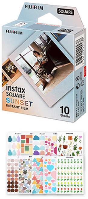 [한국후지필름] 인스탁스 스퀘어 디자인필름 선셋 1P (10매), 스퀘어필름 선셋, 1개