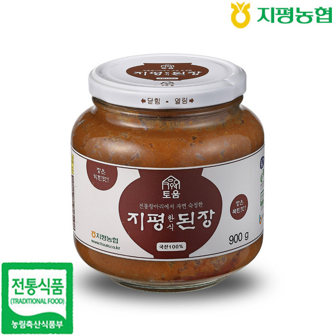 지평농협 2년숙성 토움 한식 된장/쥐눈이콩 된장/재래식된장, 1.8kg, 1개