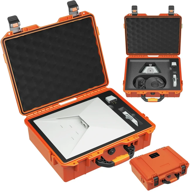 스타링크 미니 케이스 하드 방수 여행용 (액세서리용 성형 폼 포함 잠금 가능 보관 가방), 04 Orange