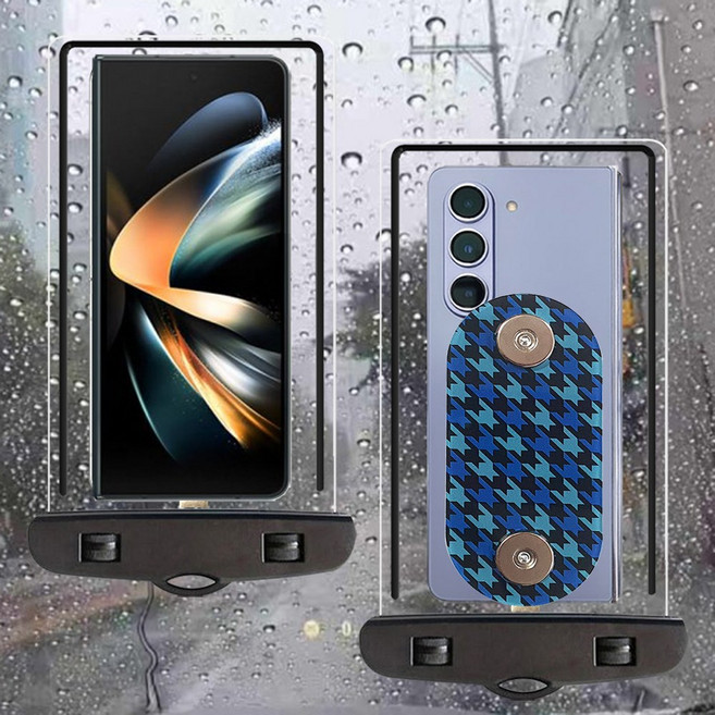 배달대행 오토바이 Z플립 7 6 5 4 3 2 호환 하이셀 자석 투명 방수팩 방수케이스 주문제작 전기종 C타입 아이폰 8핀, C타입 기본형 아크릴 화이트, 1개