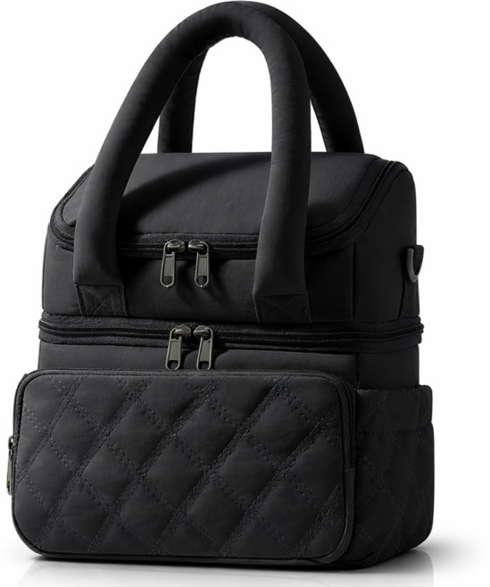 디오두 가벼운 퀄팅 기저귀가방, 매트블랙