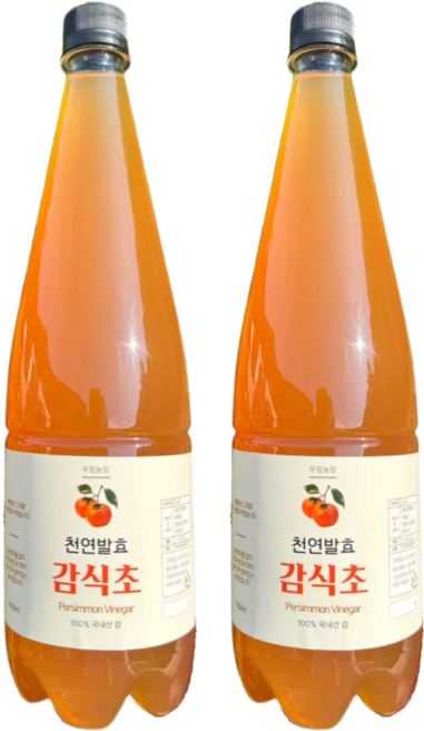 천연발효 3년 자연숙성 감식초원액 무설탕 무첨가, 2개, 1L