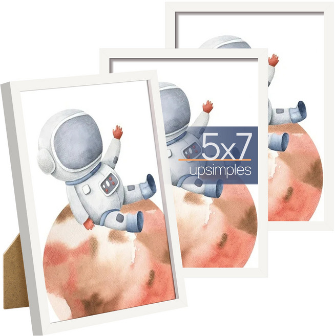 upsimples 인테리어 프레임 액자, 3개, 화이트
