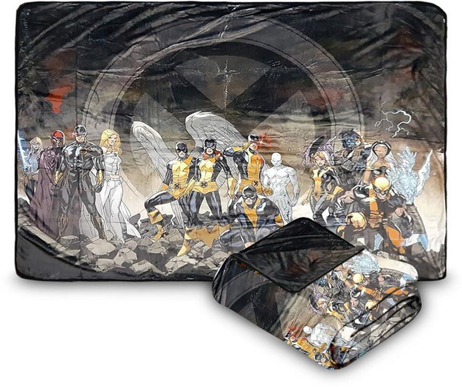 Bazillion Dreams Marvel 엑스맨 엑스포스 플리스 가장 부드럽고 편안한 담요 성인 및 아동용 | 치수 152.4 x 114.4cm(60 x 45인치)